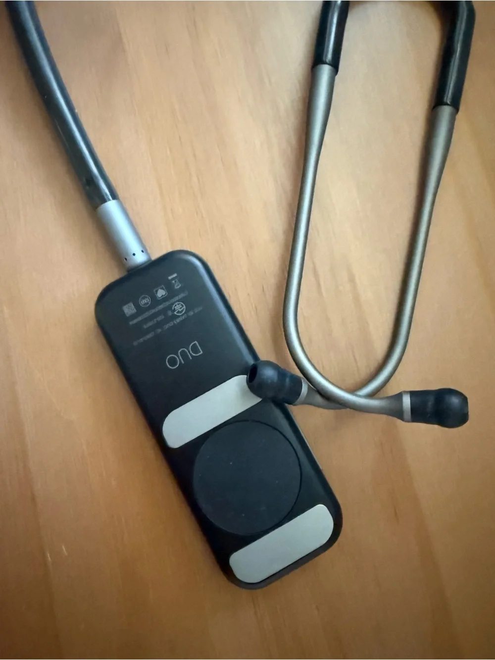 Wireless Stethoscope Headset in Gray and Black EKO DUO